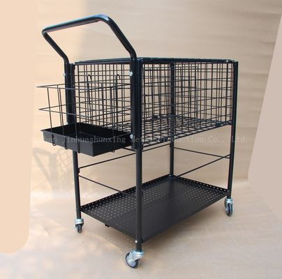 haut chariot 370mm large d'enseignement de tennis de boule de Ballport 325 de support de stockage d'article de sport de 800mm, couleur noire