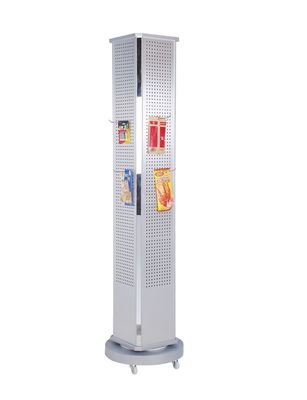Largeur mobile 270mm de la taille 1720mm trois côtés tournant le support de brochure, supports d'affichage de supermarché pour les magasins de détail