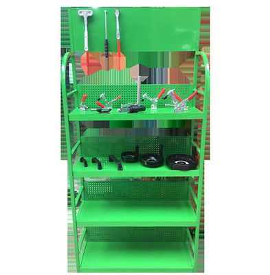 Les accessoires de étagère faits sur commande de voiture de supermarché montrent pour étirer le blanc jaune vert