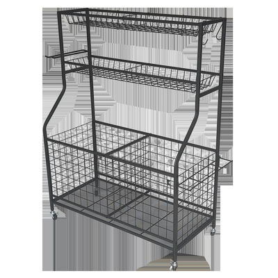 Support noir démontable de stockage d'article de sport pour la médecine de boule