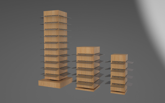 Présentoirs tournants en bois de 10 couches pour des bijoux de magasin de détail