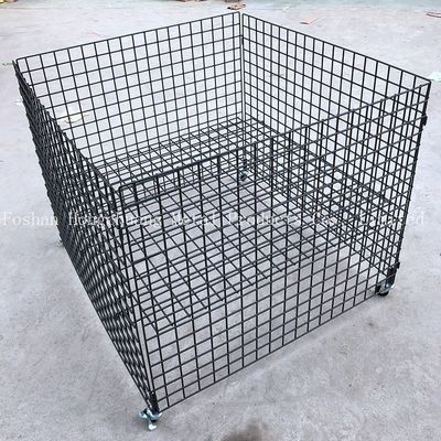 Conception moderne simple en métal de centre commercial de chariot portatif à cage avec le chariot à cage de stockage d'oreiller de chariot à cage de roue