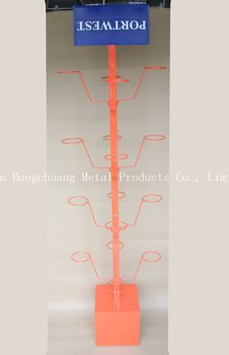 Support d'affichage orange de chapeau de HongChuang de couleur, support disaplay de helment avec l'approbation de l'annonce TUV