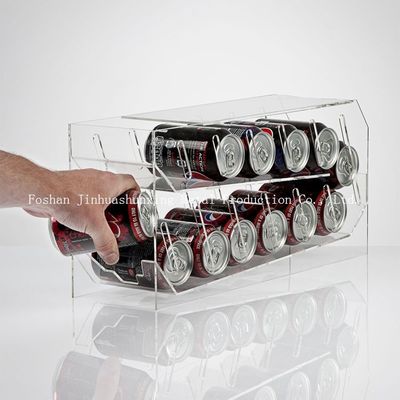 Le pneu portatif de TUV deux délivrent un certificat la boîte de rangement acrylique claire pour la boisson, support en plastique de stockage d'office de nourriture en boîte