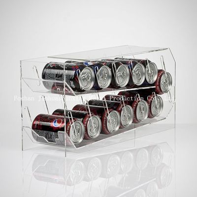 Le pneu portatif de TUV deux délivrent un certificat la boîte de rangement acrylique claire pour la boisson, support en plastique de stockage d'office de nourriture en boîte