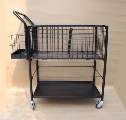 haut chariot 370mm large d'enseignement de tennis de boule de Ballport 325 de support de stockage d'article de sport de 800mm, couleur noire