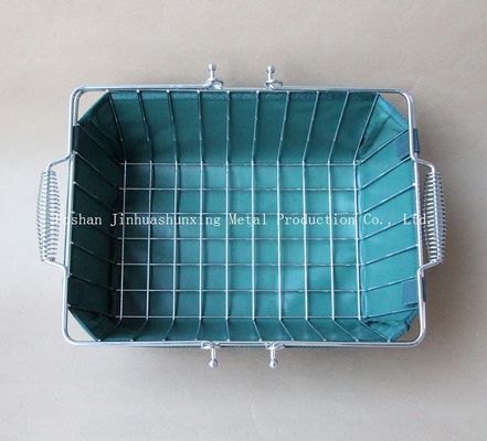 Casier métallique de la couleur verte W215mm L285mm pour la salle de bains, Kicthen avec des poignées, base, sac de tissu