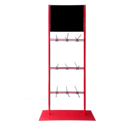Support d'affichage accrochant rouge adapté aux besoins du client de support en métal pour les magasins de détail de supermarché