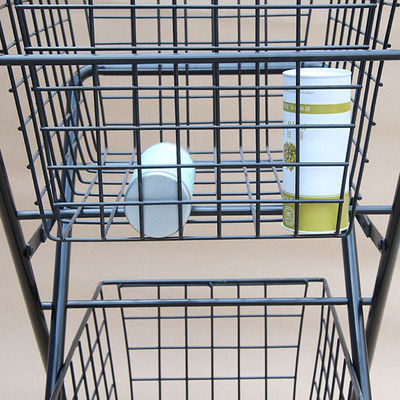 Deux couches de H950mm W600mm d'article de sport de support de stockage, chariot à balle de tennis pliable