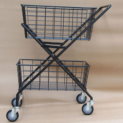 Deux couches de H950mm W600mm d'article de sport de support de stockage, chariot à balle de tennis pliable