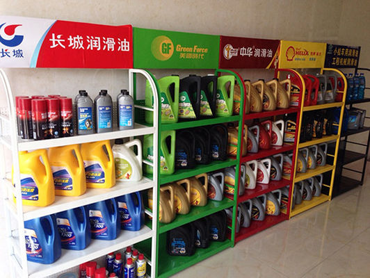 Les accessoires de étagère faits sur commande de voiture de supermarché montrent pour étirer le blanc jaune vert