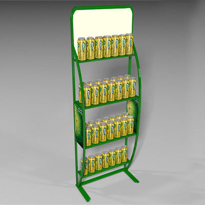 Présentoir chaud de boissons de casse-croûte de présentoir en métal de supermarché de vente