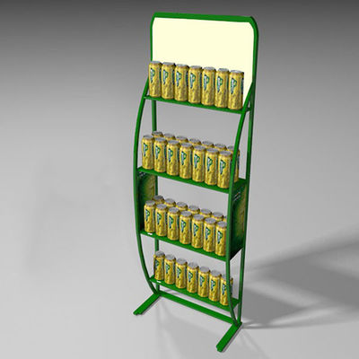 Présentoir chaud de boissons de casse-croûte de présentoir en métal de supermarché de vente