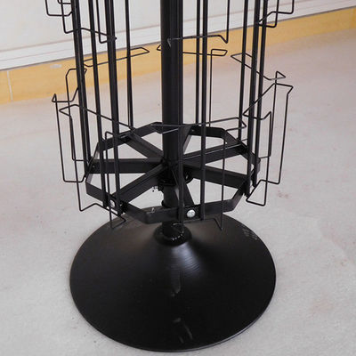 Support d'affichage de rotation de L350mm H1600mm, présentoir tournant de carte avec le miroir