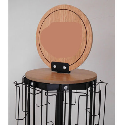 Support d'affichage de rotation de L350mm H1600mm, présentoir tournant de carte avec le miroir