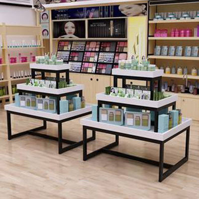 Bureau de trois étages de promotion de supermarché maternel et cosmétiques de magasin d'enfant empilant le coffret d'étalage