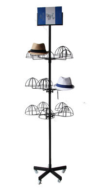 Support d'affichage à plusieurs niveaux de chapeau de certificat de la couleur noire TUV démontable