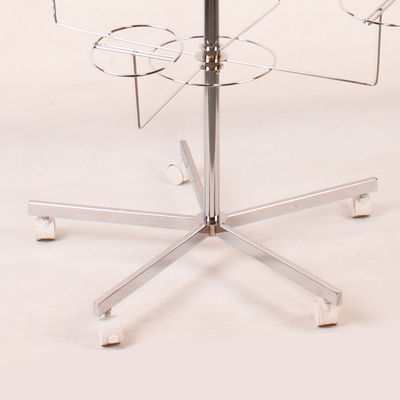 Support de chapeau tournant de chapeau de HongChuang 5-Tier 20, support de plancher en métal pour des chapeaux avec l'annonce