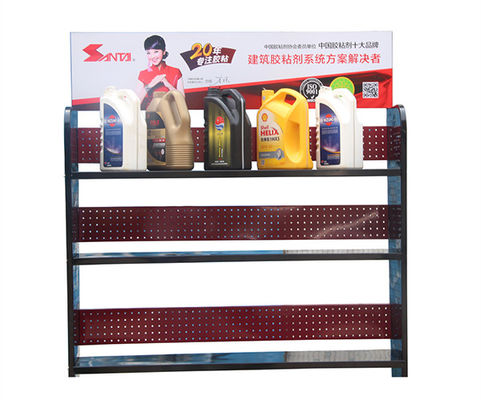 Support de stockage en métal de service d'ODM de 5 rangées, rayonnage libre en métal pour l'huile de moteur