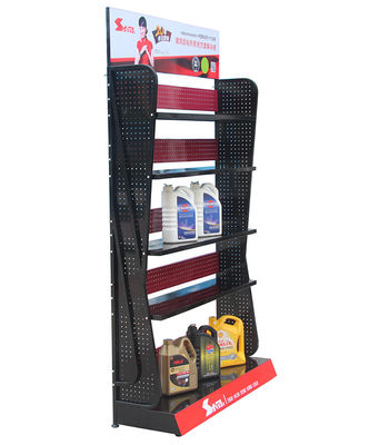 Support de stockage en métal de service d'ODM de 5 rangées, rayonnage libre en métal pour l'huile de moteur