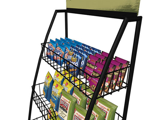 supports d'affichage de supermarché de casse-croûte de soude de 900*400*2000mm, support en acier pour le supermarché