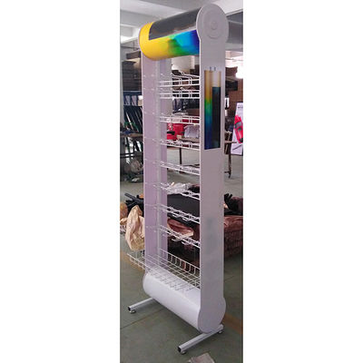Support d'affichage blanc fait sur commande de batterie de couleur de style moderne 600*355*2030mm