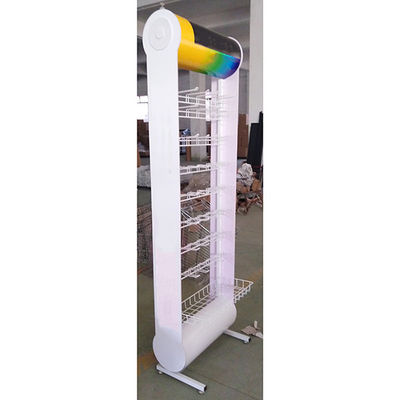 Support d'affichage blanc fait sur commande de batterie de couleur de style moderne 600*355*2030mm