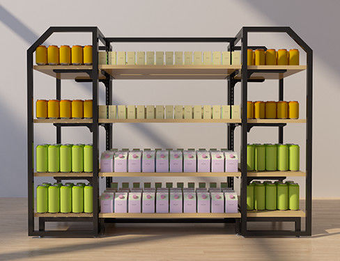 métal de taille de la profondeur 800mm de 400mm et étagères industrielles en bois pour le supermarché