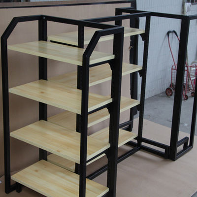 métal de taille de la profondeur 800mm de 400mm et étagères industrielles en bois pour le supermarché