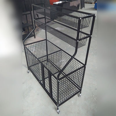 42inch organisateur Rack With Baskets d'article de sport de longueur de la taille 36inch et crochets