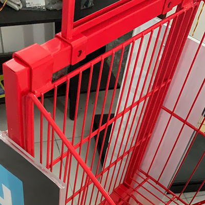 Supports d'affichage de supermarché de longueur de Mesh Wire Red Color 400mm pour la sucrerie de biscuits