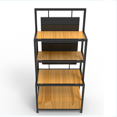 Fer de la largeur 350mm de la longueur 650mm et étagères en bois, fer et noir en bois d'étagère
