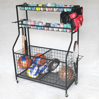 Support noir démontable de stockage d'article de sport pour la médecine de boule