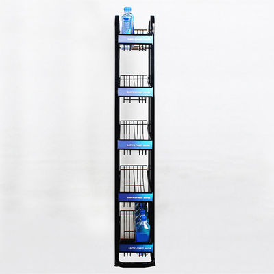 Support minéral de bouteille d'eau de 5 planchers avec Logo Metal 240W*500L*1450mmH