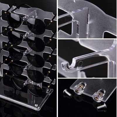 Les lunettes de soleil transparentes d'ODM des verres de présentoir étirent le support