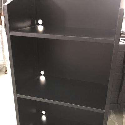 L'affichage noir de supermarché de fourneau de cuisson de 3 rangées étire le rayonnage réglable en aluminium