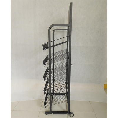 4 supports d'affichage de supermarché de boisson de rangées avec des roues