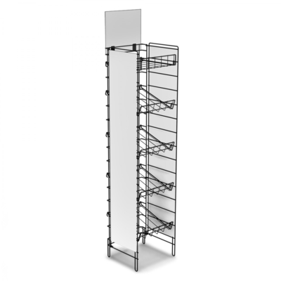 Pliez l'affichage de supermarché de plancher étire 16" système large de rayonnage de support
