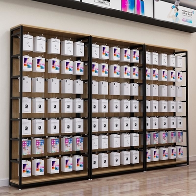 Les accessoires de chaussette et de téléphone portable, bois de support d'affichage en bois de meubles rayonne pour le magasin cosmétique