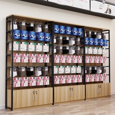 Les accessoires de chaussette et de téléphone portable, bois de support d'affichage en bois de meubles rayonne pour le magasin cosmétique