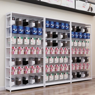 Les accessoires de chaussette et de téléphone portable, bois de support d'affichage en bois de meubles rayonne pour le magasin cosmétique